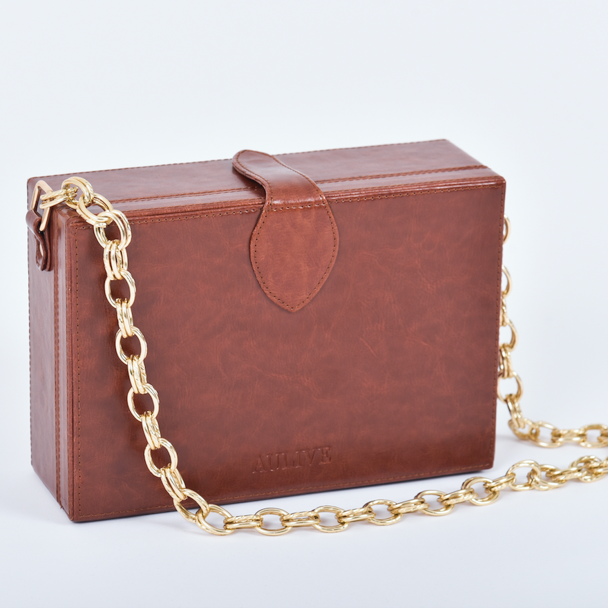 Noah Box Bag - Sienna Brown