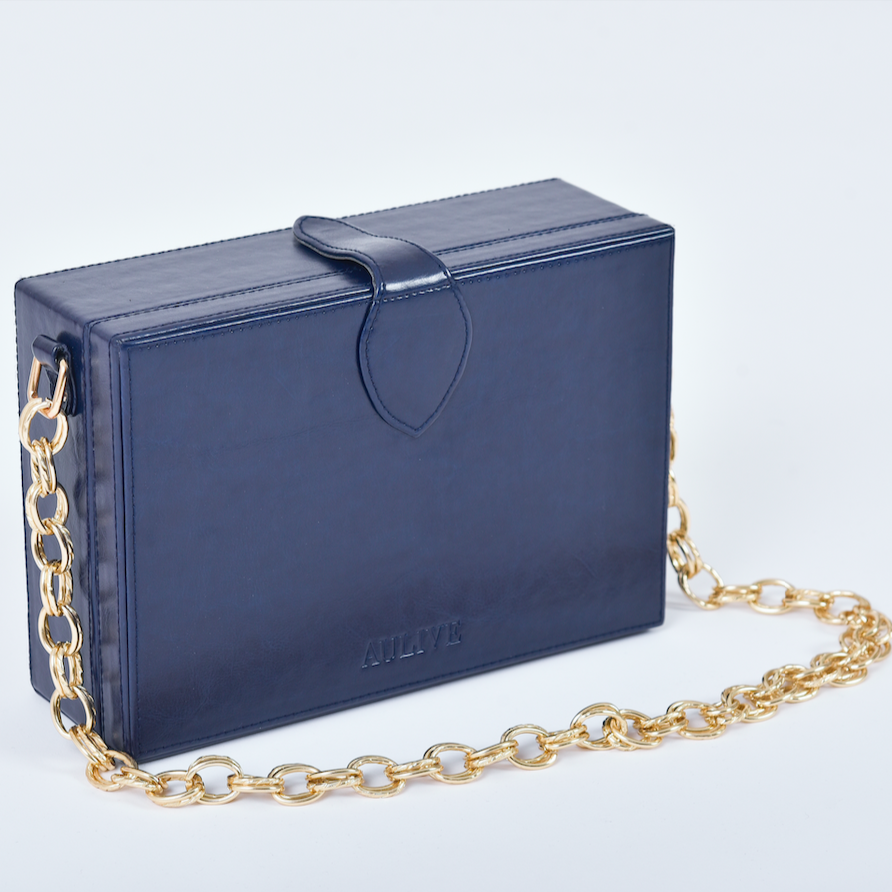 Noah Box Bag - Midnight Blue