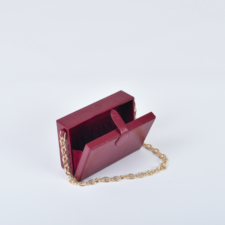 Noah Box Bag - Cabernet Red