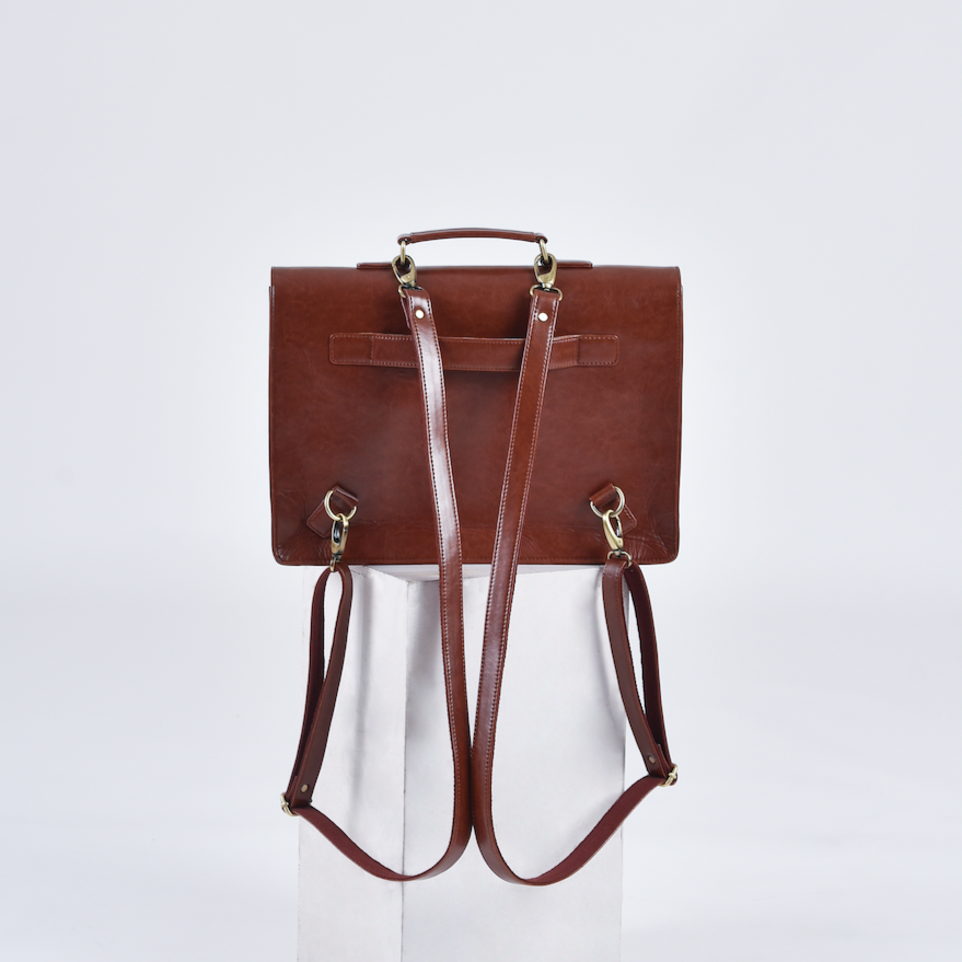 The Boston Two-in-One Laptop Bag - Tan